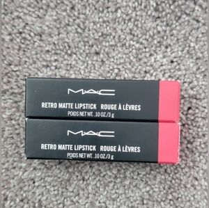MAC Lipstick, 706 RELENTLESSLY RED, Brand New, 2PK